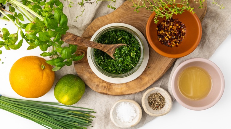 classic gremolata with optional ingredients