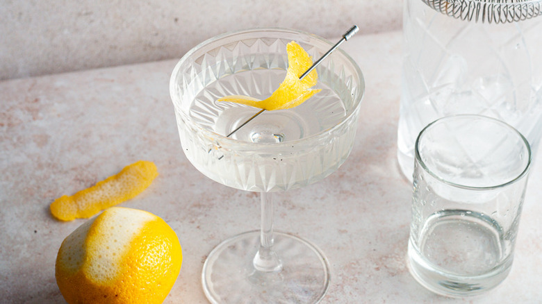 classic martini in a glass 