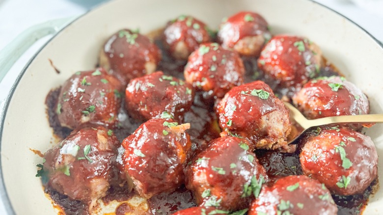 ham balls in bbq sauce