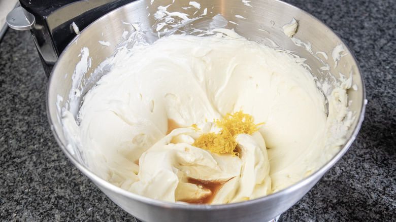 cheesecake in mixing bowl 