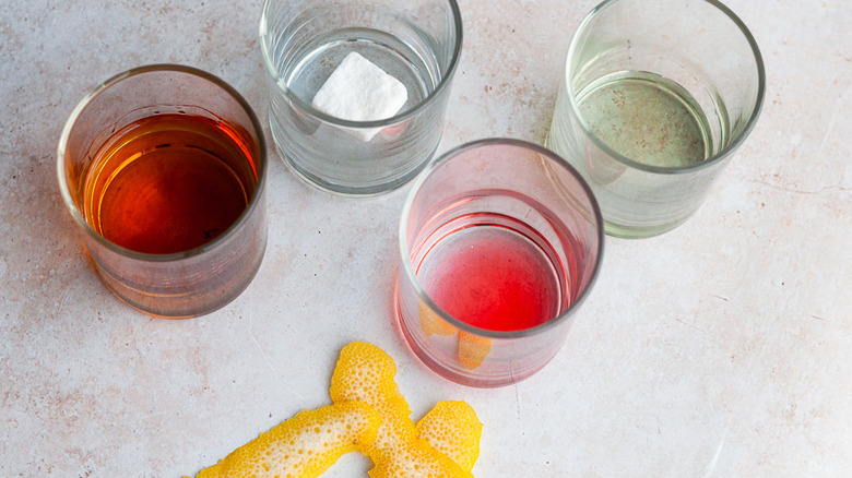 ingredients for sazerac cocktail