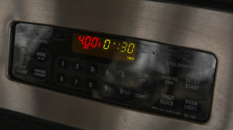 oven preheat display setting