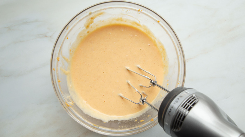 sweet potato batter in bowl