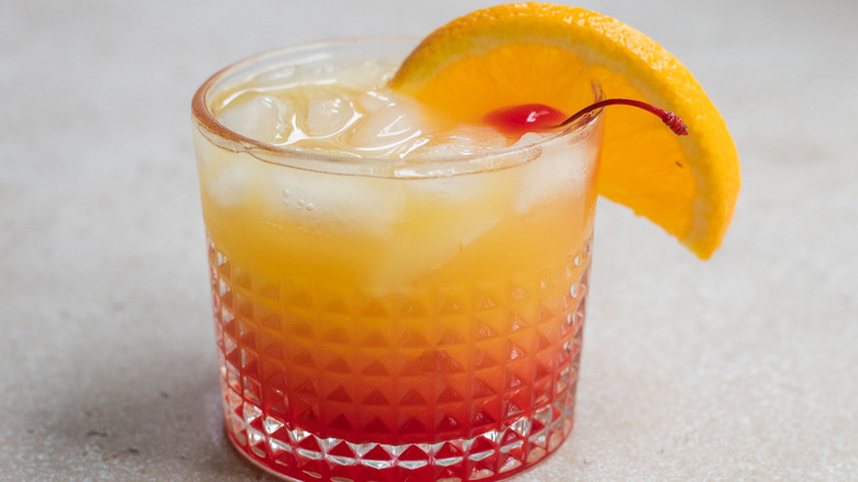 tequila sunrise in glass