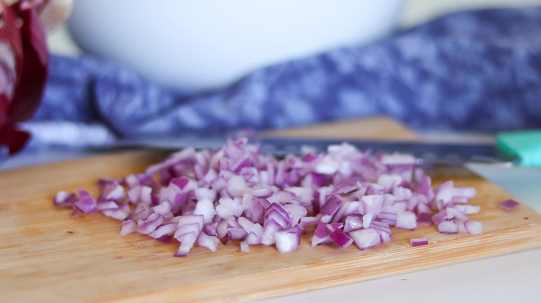 chopped red onion