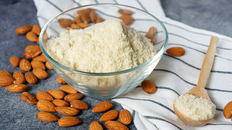 Almond flour in bowl