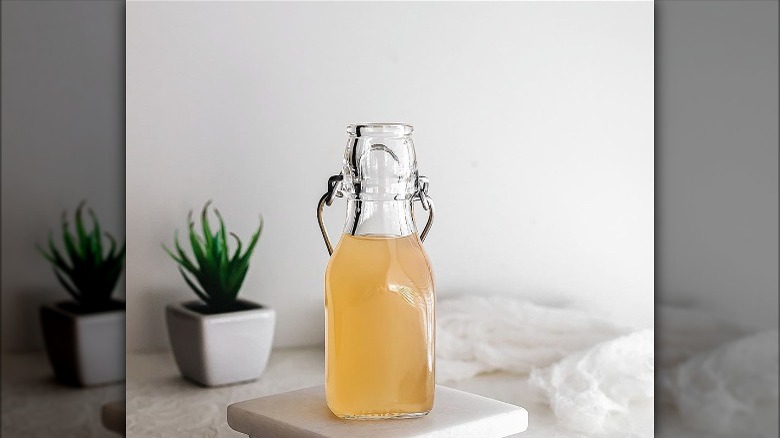 Simple syrup in glass jar