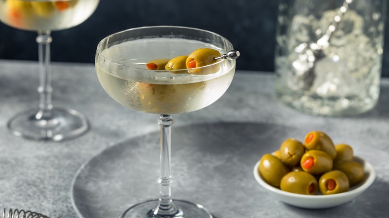 olives in a martini