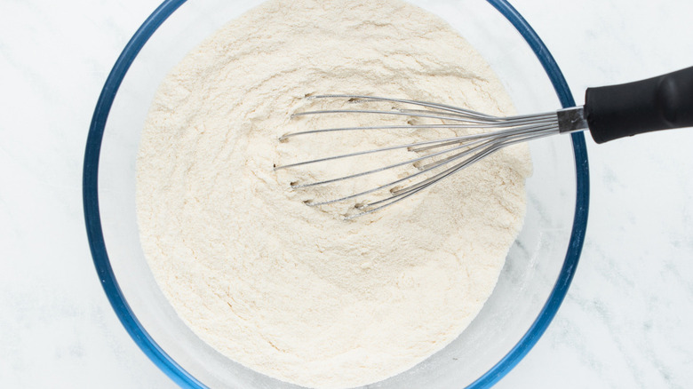 flour and whisk in bowl