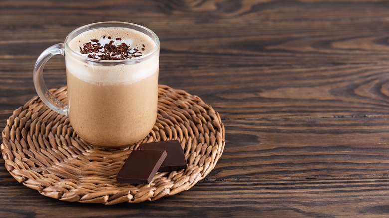 Coconut with coffee and chocolate