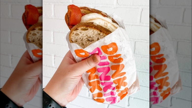 Dunkin' breakfast sandwich