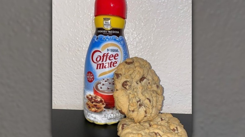 Coffee Mate creamer and cookies