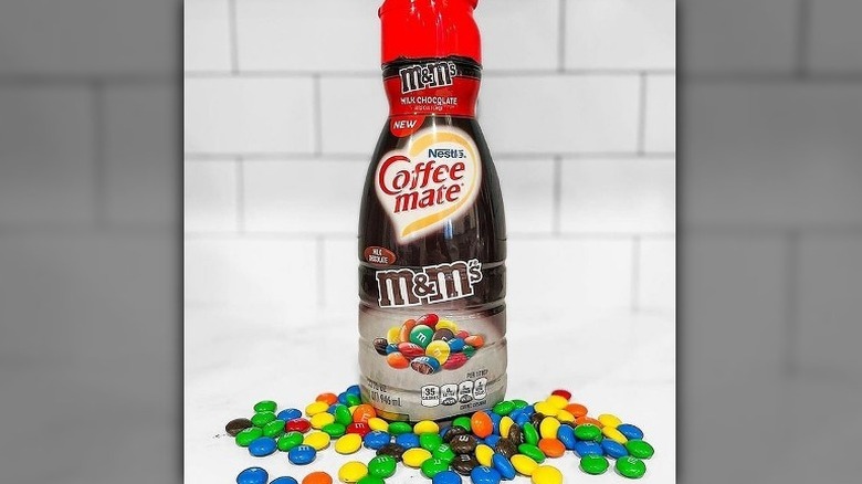 Coffee Mate M&M's with candy