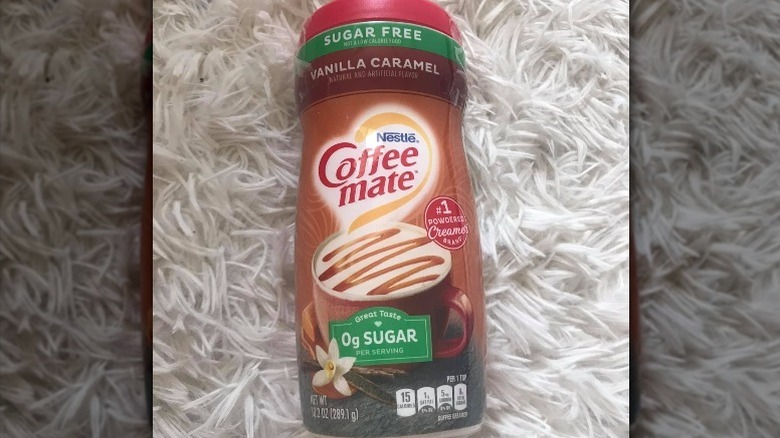 Coffee Mate sugar free Vanilla Caramel Powder creamer bottle