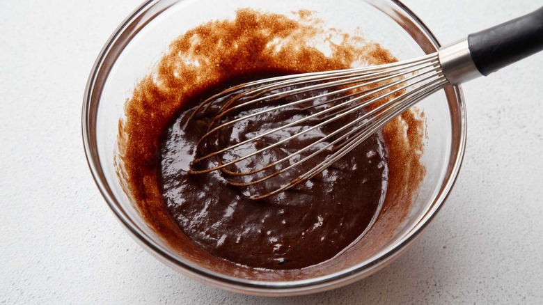 brownie batter in a bowl