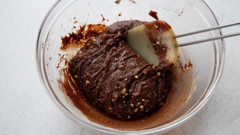 brownie batter with toffee bits