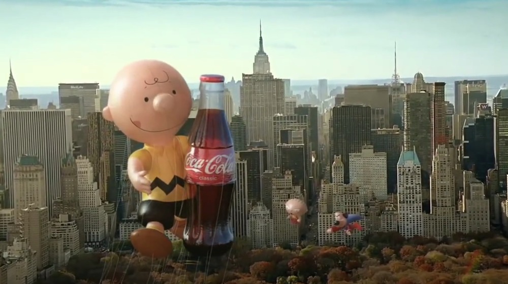 Charlie Brown and Coke balloons