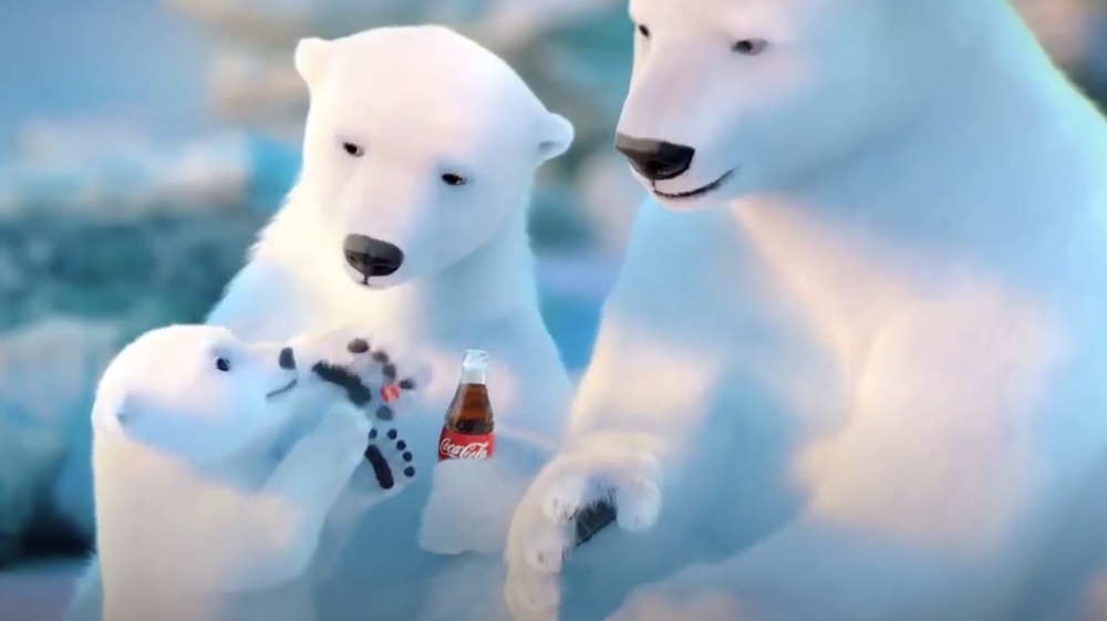 polar bears with Coca-Cola bottle