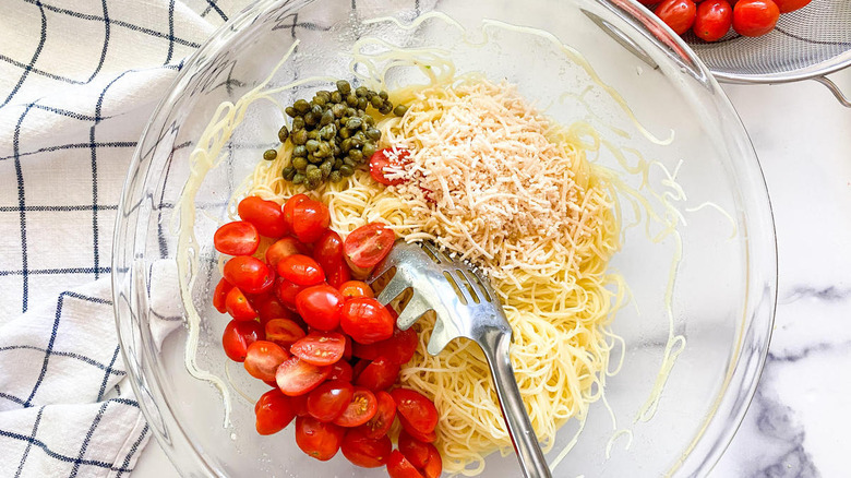 pasta ingredients in bowl