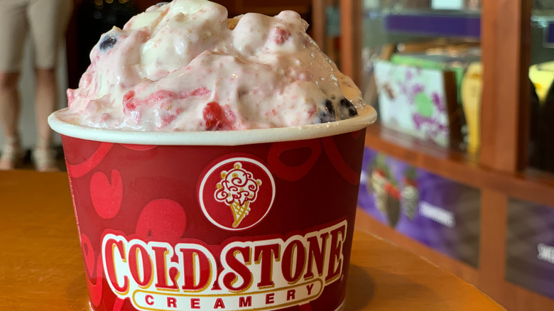 close-up on cold stone ice cream