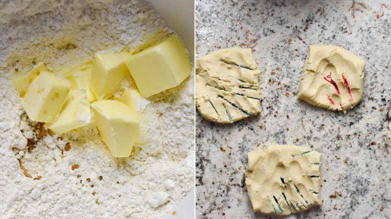 butter and sugar and flour = sugar topping