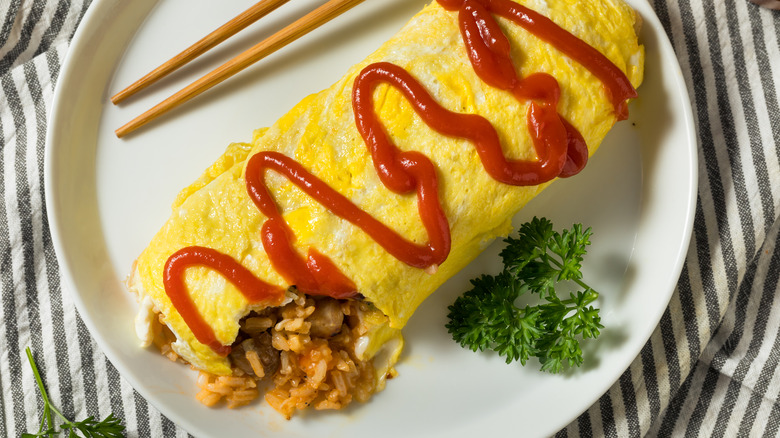 A plate of omurice.