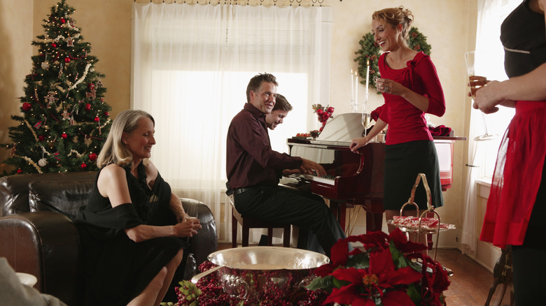 piano at family gathering