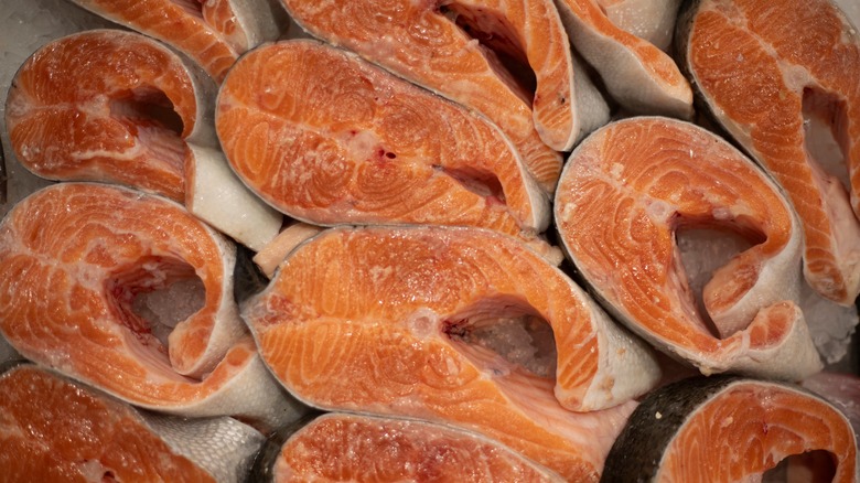 Frozen salmon