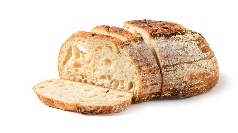 Sliced sourdough bread 