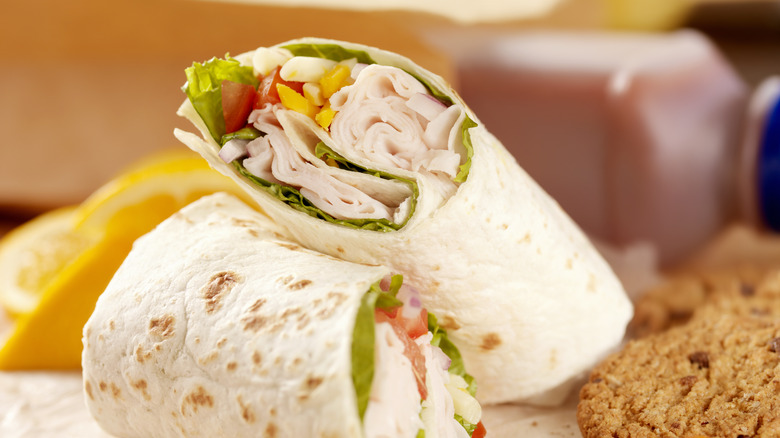 Tortilla wrap with vegetables 