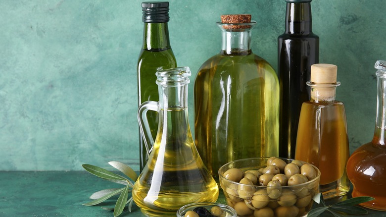 bottles of olive oil