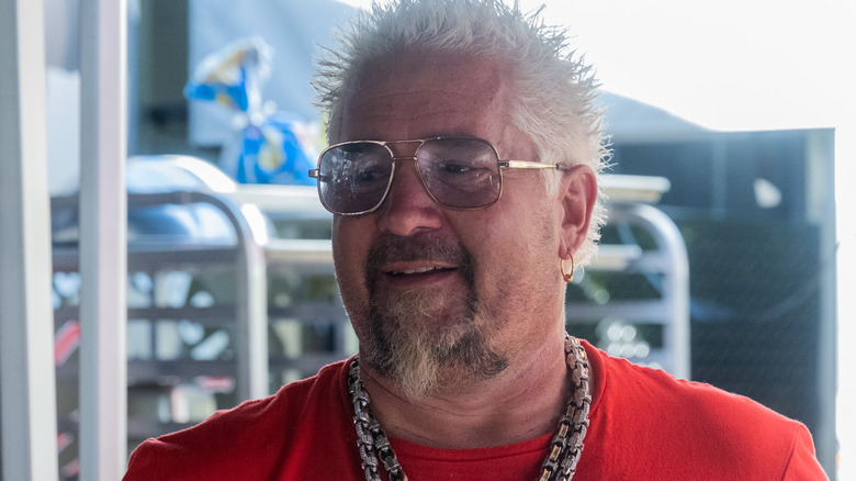 Guy Fieri wearing chains