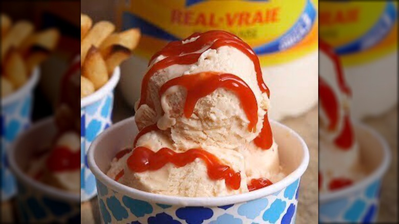 Ketchup on ice cream