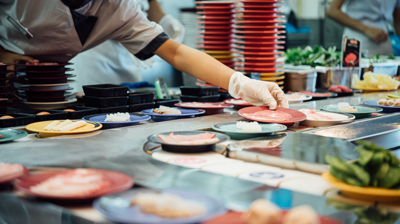 sushi train conveyor belt