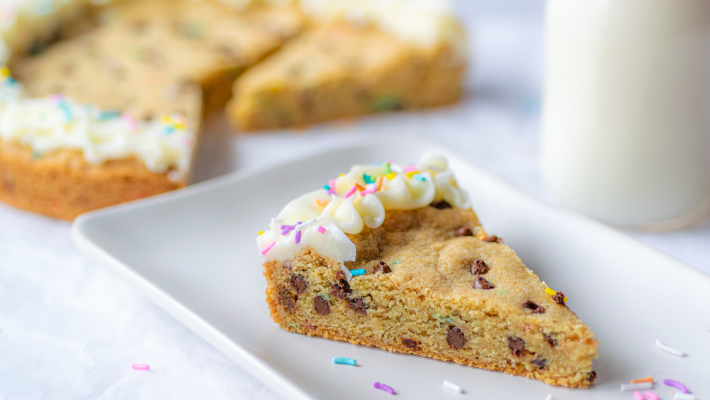 cookie cake slice from this cookie cake recipe