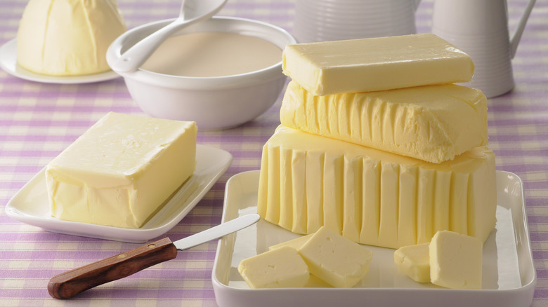 Stack of butter