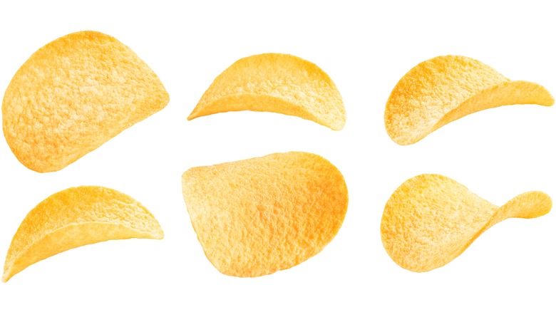 Pringles in mid-air