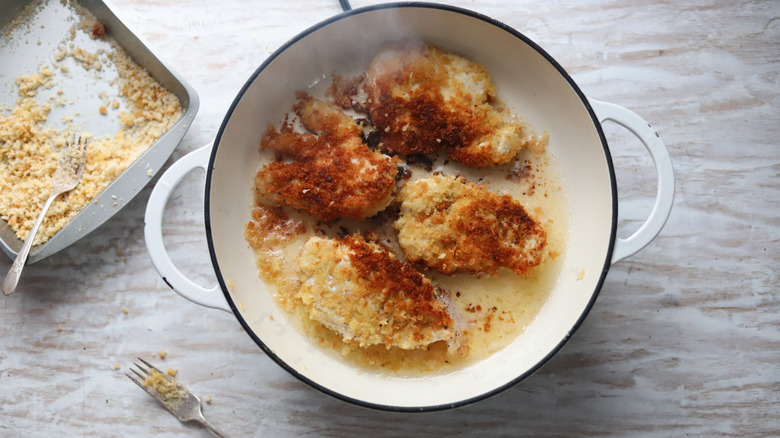 fried chicken in a pan