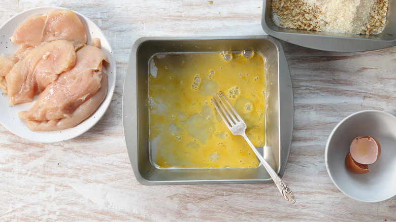 egg wash in a dish