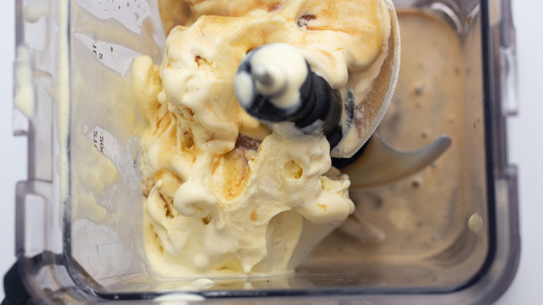 Ice cream in a blender