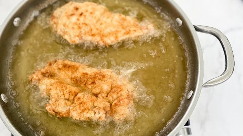 frying chicken