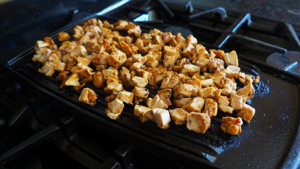 grilling chopped copycat chipotle chicken