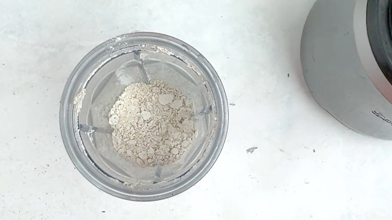 oat flour in blender