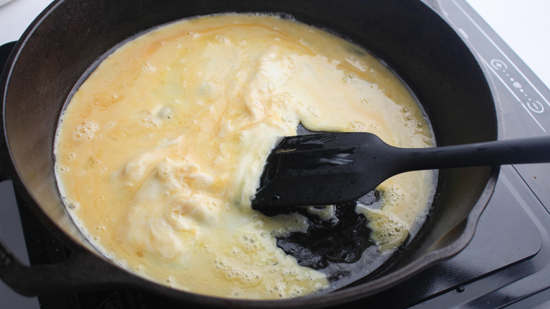 eggs in a skillet