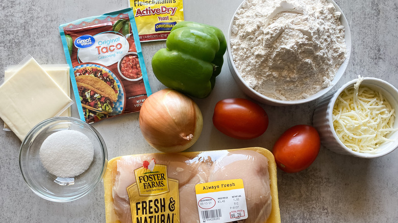 Ingredients of Domino's Chicken Taco Pizza