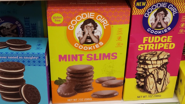 Goodie Girl cookies on a store shelf