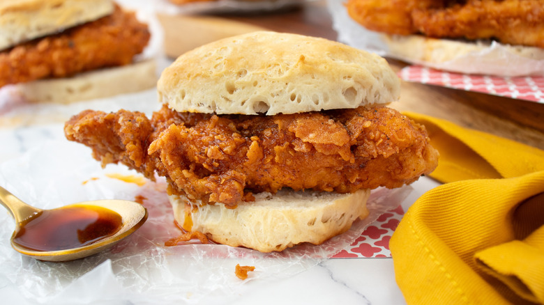 Nashville hot chicken biscuit