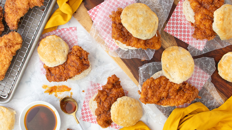 Nashville hot chicken biscuits