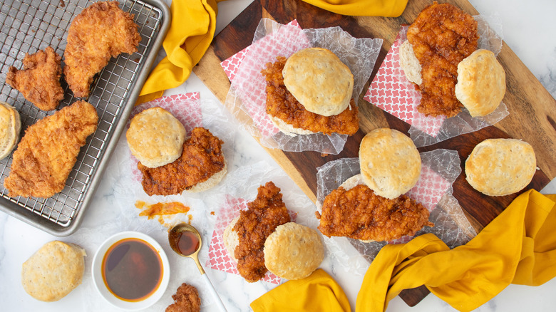 Nashville hot chicken biscuits