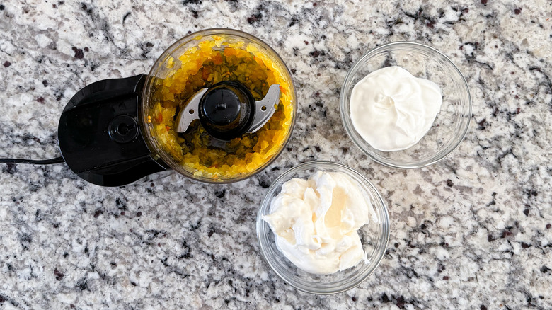 chopped peppers sour cream mayonnaise